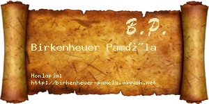 Birkenheuer Paméla névjegykártya